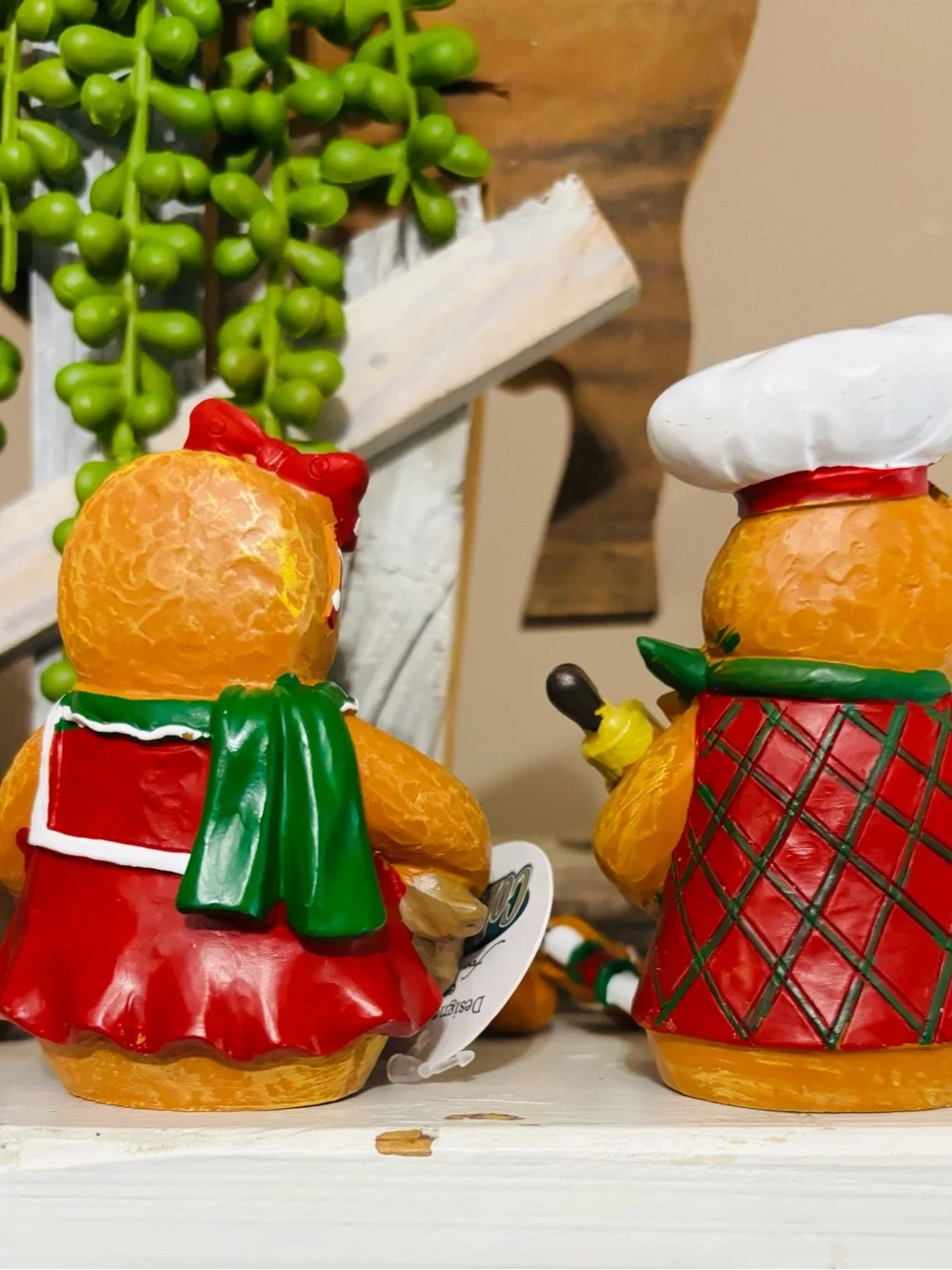 4pc ADORABLE Gingerbread Sitters For Canisters/Rae Dunn/Rolling Pins, & MORE